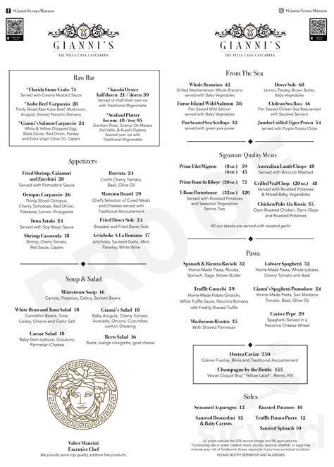 versace mansion dinner|versace mansion dinner menu.